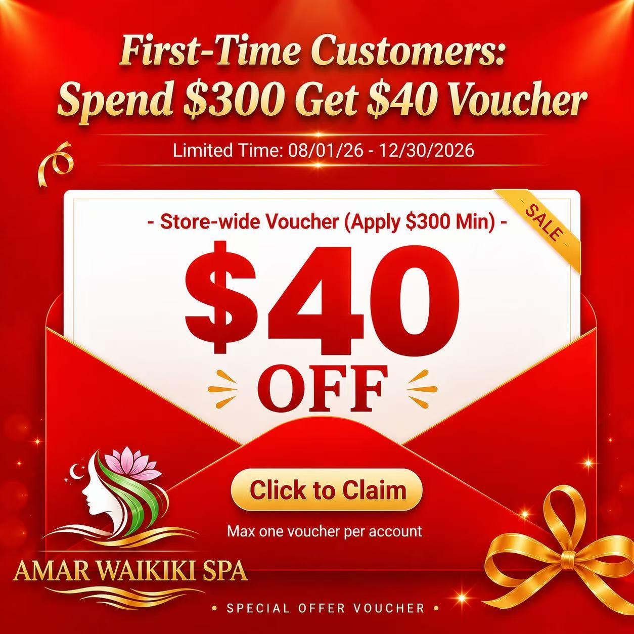 Spend $300, get a $40 voucher