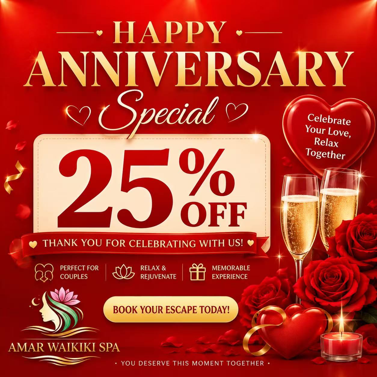 Anniversary special: 25% off