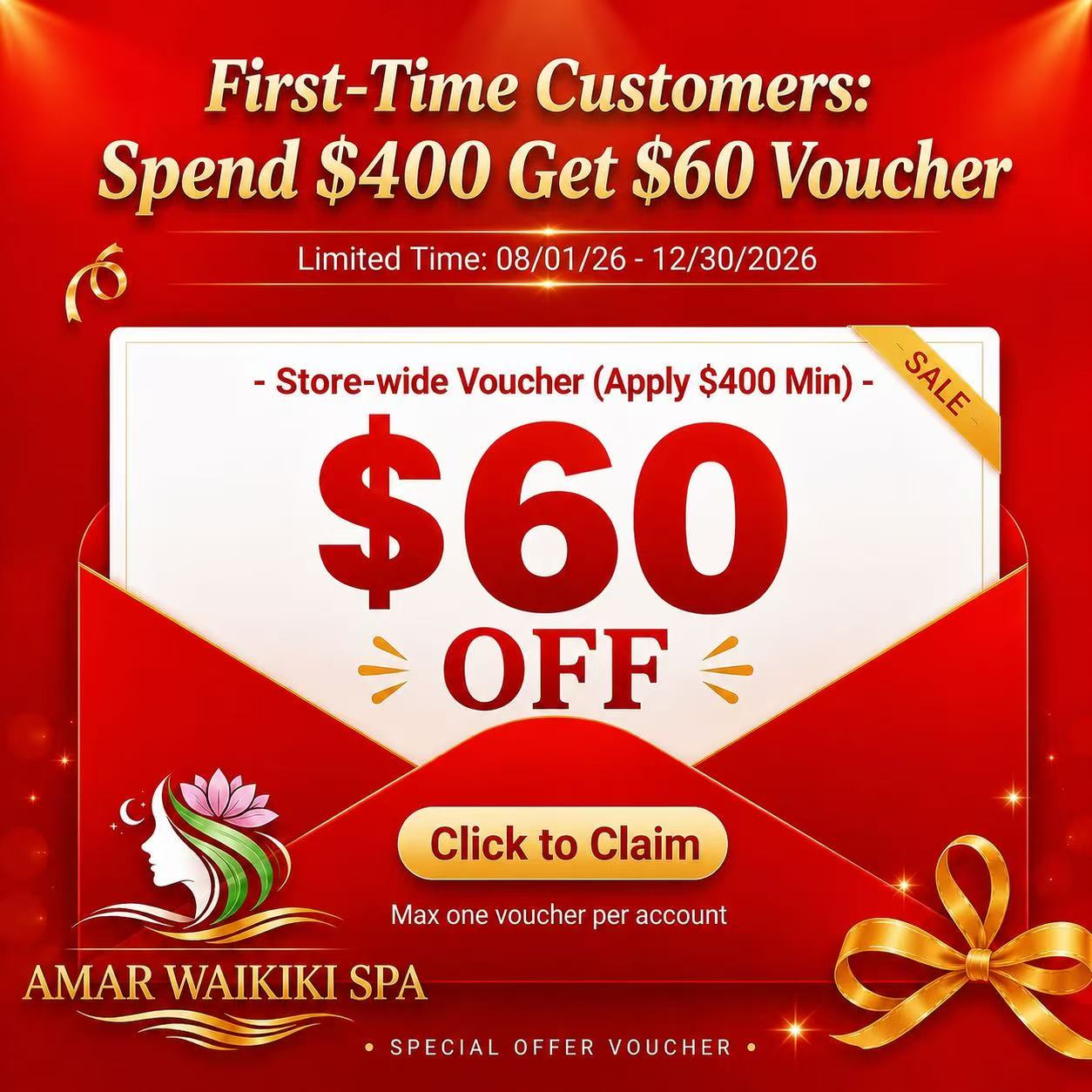 Spend $400, get a $60 voucher