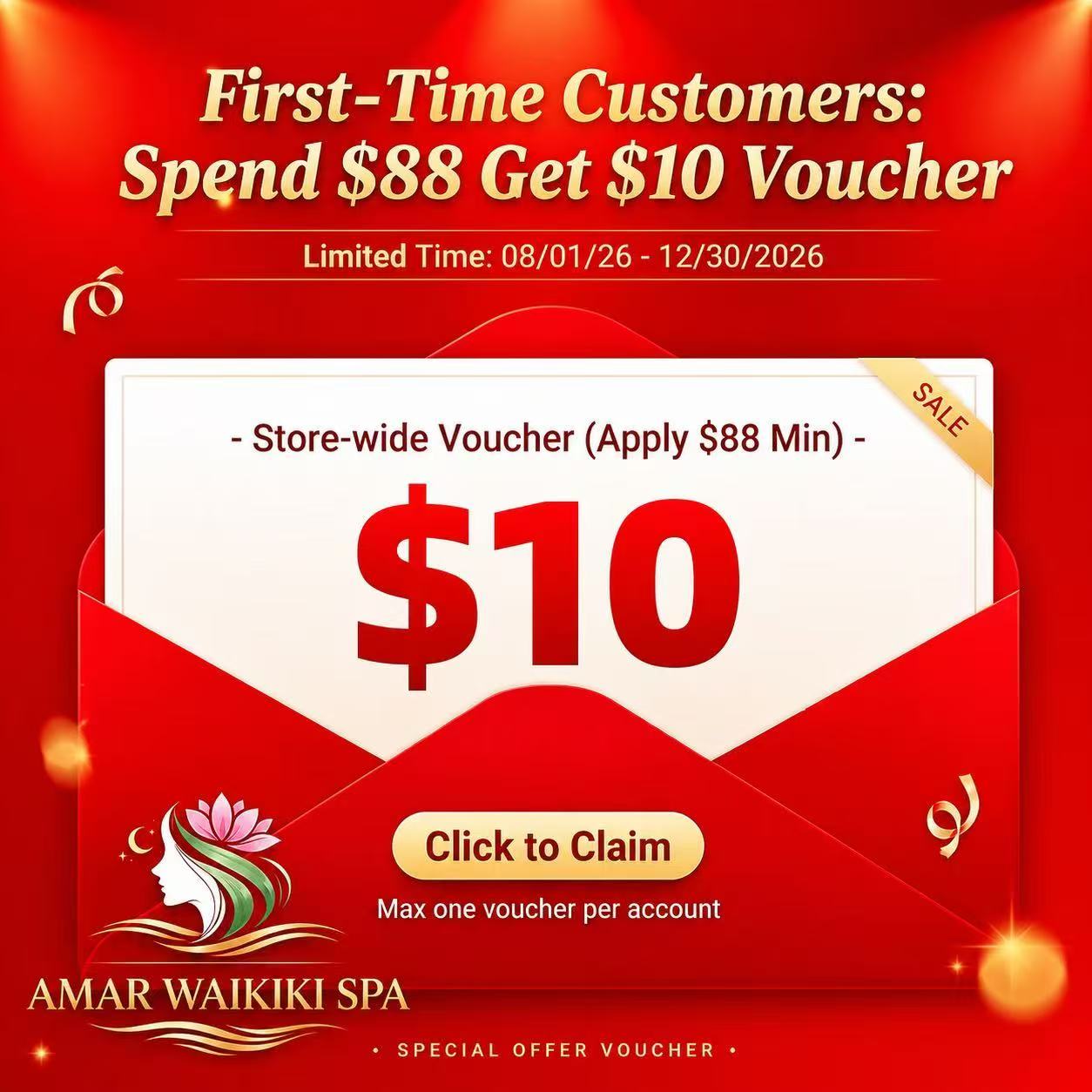 Spend $88, get a $10 voucher